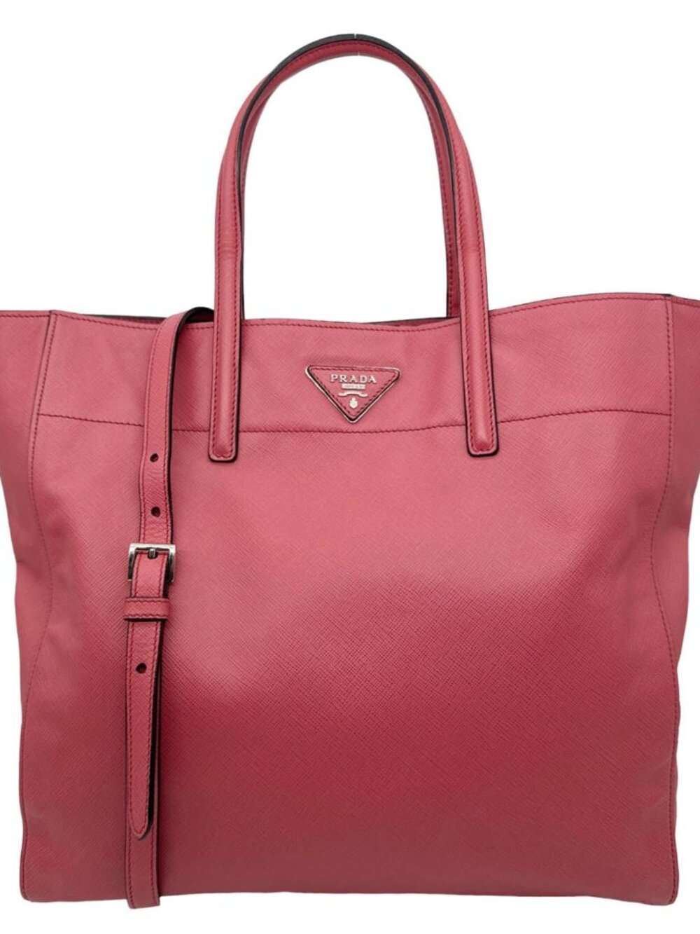 Prada  Soft Saffiano Leather Tote Bag Pink